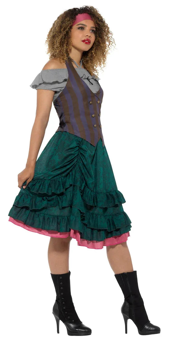 Disfraz de Pirata con Chaleco y Falda para Mujer Piratas Smiffys